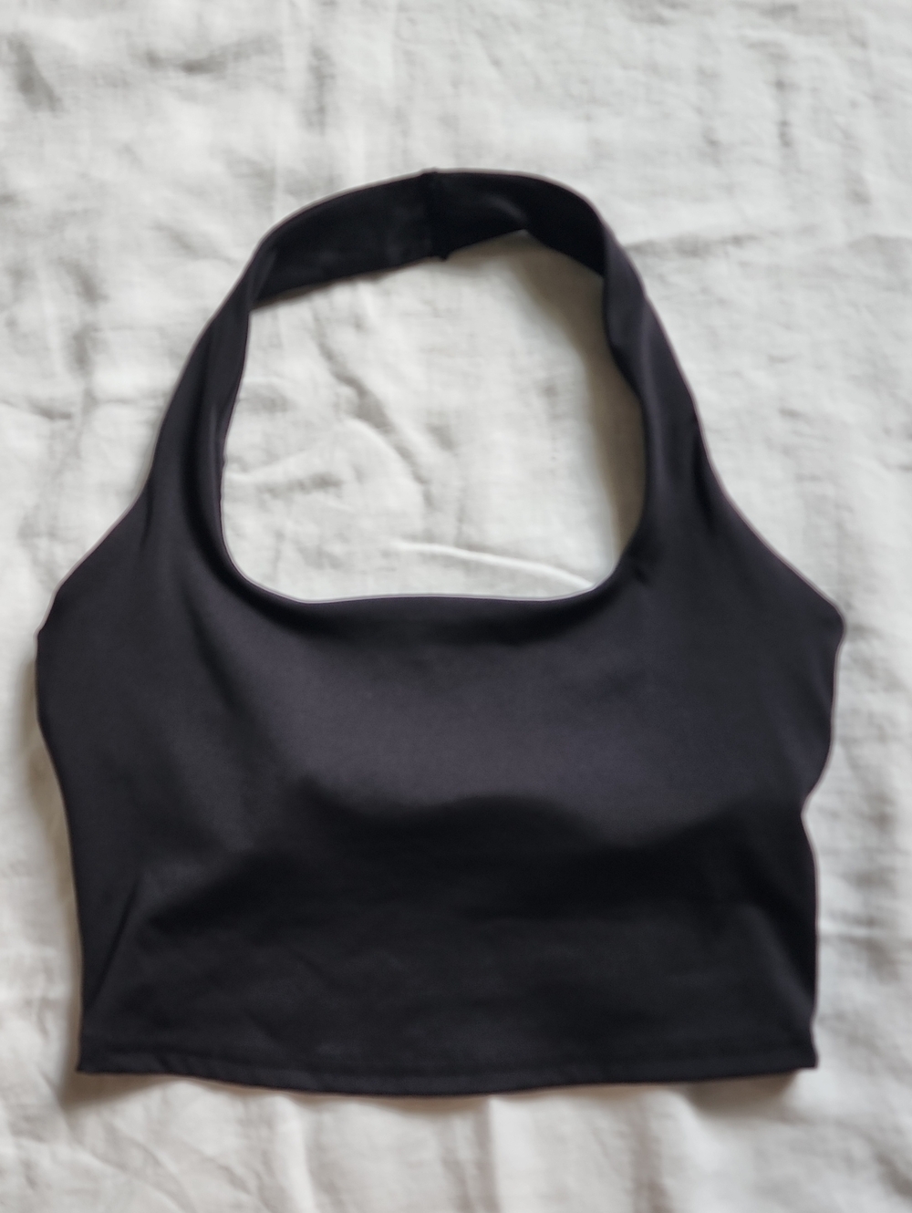 ASOS Black Scoop Neck Crop Sports Bralette